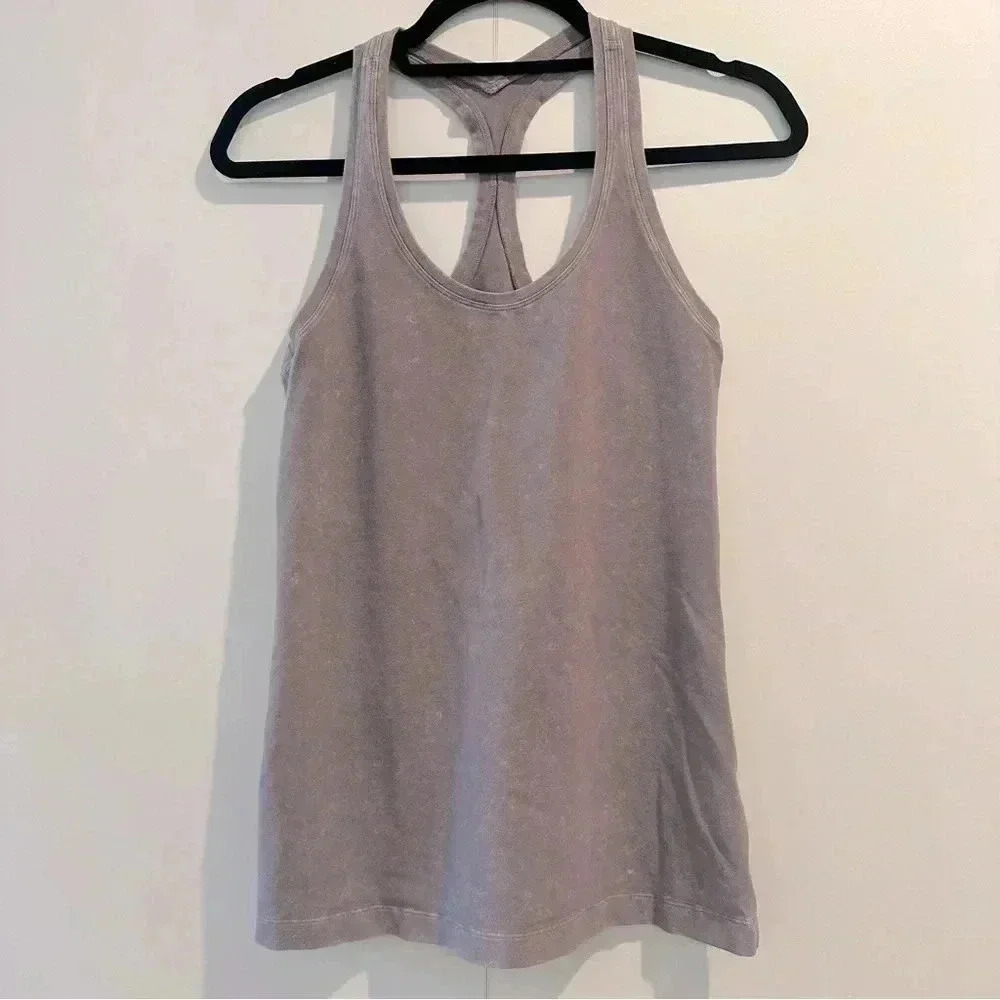 Lululemon Light Purple/ Taupe Acid Wash Workout Tank Size 6 EUC​​